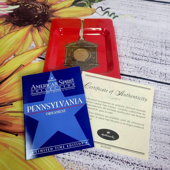 Vintage Hallmark American Spirit Collection Ornament Pennsylvania - Picture 5 of 6